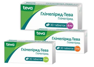 Глімепірид-Тева таблетки 4 мг №30 - 2