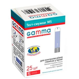 Тест-полоски Gamma Diamond для контроля уровня глюкозы в крови MS №25 - 1
