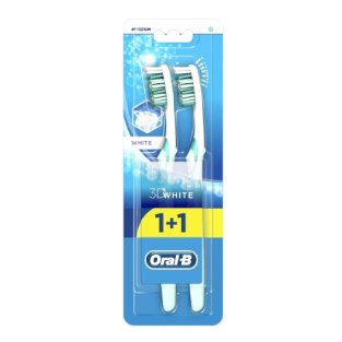Зубная щетка Oral-B 3D White отбеливание 40 средняя 1+1 - 1