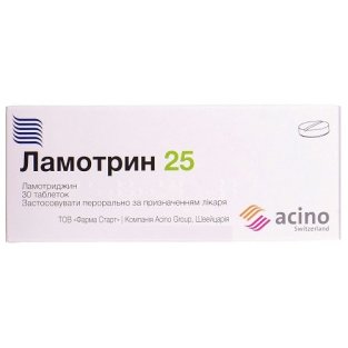 Ламотрин таблетки що диспергуються 25мг №30 - 1