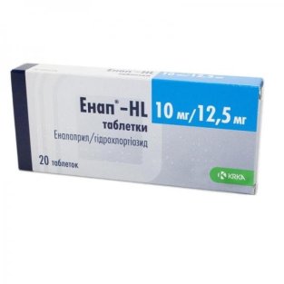 Енап-НL таблетки 10мг+12.5 мг №20 - 1