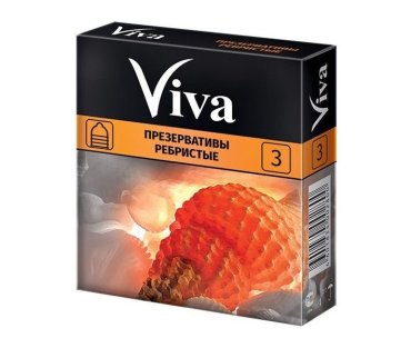 Презервативы VIVA ребристые №3 - 1