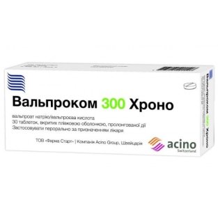 Вальпроком 300 хроно таблетки 300 мг №30 - 1