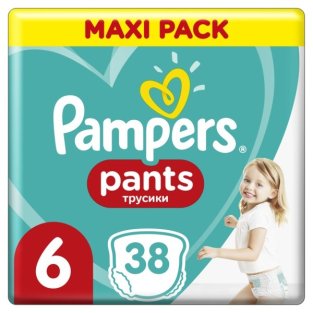 Підгузки PAMPERS трусики Pants Extra Large Максі (15+кг) №38 - 1