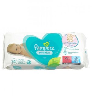 Серветки вологі Pampers New Baby Sensitive №52 - 1