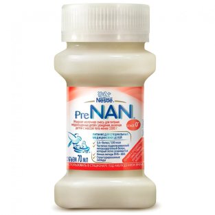 Nestle PreNAN детская жидкая молочная смесь для маловесных и преждевременно рожденных с низкой массой тела 0 месяцев 70 мл - 1