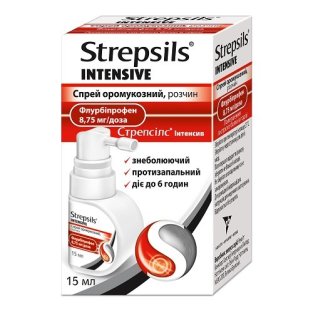 Стрепсілс інтенсив спрей оромукозний розчин 8.75 мг/доза флакон 15мл - 1