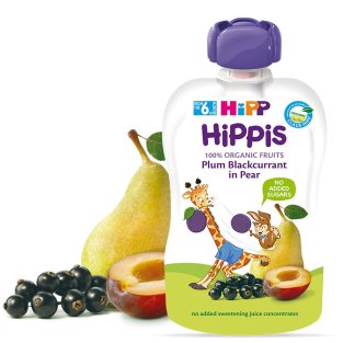 HIPP HIPPIS Пюре груша слива смородина 100г - 1