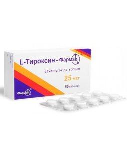 L-тироксин-Фармак таблетки 25 мкг №50 - 1