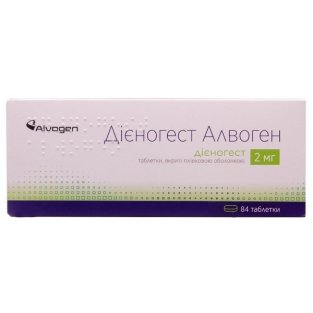 Діеногест Алвоген таблетки вкриті плівковою оболонкою 2 мг №84 - 1