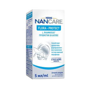 Nestle Nancare Flora Protect пробиотик капли для детей с рождения 5мл - 1