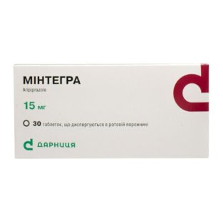 Минтегра таблетки диспергируемые в ротовой полости 15мг №30 - 1