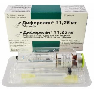 Диферелін порошок 11,25 мг флакон №1 з розчинником 2 мл - 1