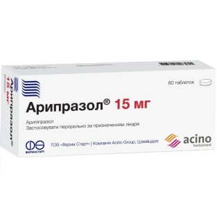 Арипразол таблетки 15 мг №60 - 1