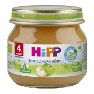 HIPP Пюре фруктовое Первое детское яблоко 125г - 3