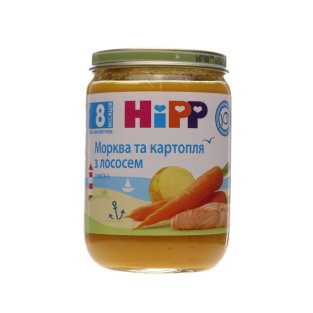 HIPP Пюре Морковь и картофель с лососем 190г - 1