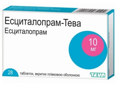 Эсциталопрам-Тева таблетки покрытые пленочной оболочкой 10мг №28 - 1