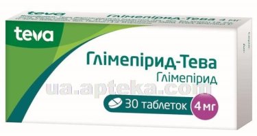 Глімепірид-Тева таблетки 4 мг №30 - 3