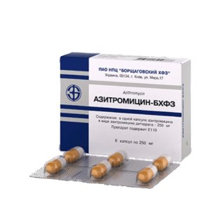 Азитроміцин-БХФЗ капсули 250 мг №6 - 1