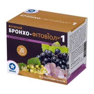 Фіточай Бронхо-Фітовіол №1 фільтр-пакети 1.5г №20 - 1