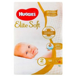 Підгузки Huggies Elite Soft-2 (4-6кг) №58 - 1
