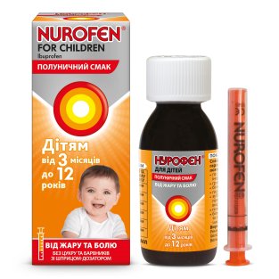 Нурофен (Nurofen for Children) суспензія c полуницею 100 мл - 1