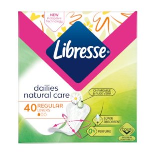 Прокладки Libresse ежедневные Natural Care Pantyliners Normal №40 - 1