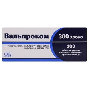Вальпроком 300 хроно таблетки 300 мг №100 - 1