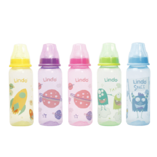 Бутылочка Lindo цветная силик.сос.250мл LI 138 - 1