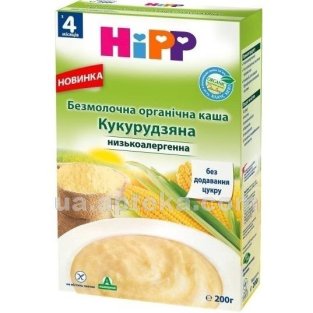 HIPP Каша безмолочная органическая кукурузная 200г - 3