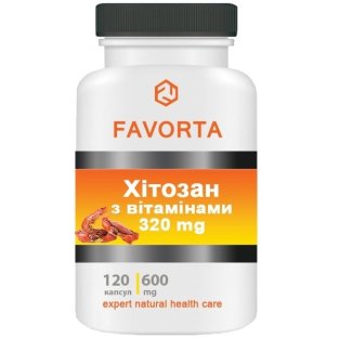 Хитозан с витаминами FAVORTA капсулы 600мг №120 - 1