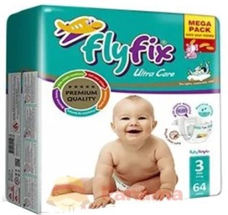 Підгузки Fly Fix для дітей 3 мега (4-9кг) №64 - 1