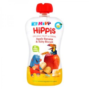 HIPP HIPPIS Пюре яблоко банан печенье 100г - 1