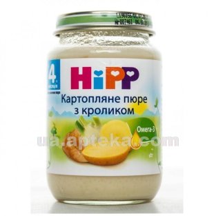 HIPP Пюре Картофельное с кроликом 190г - 1