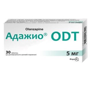 Адажіо ODT таблетки що диспергуються в ротовій порожнині 5мг №30 - 1
