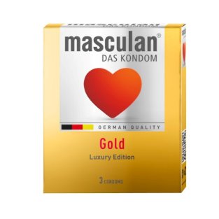 Презервативы Masculan золотого цвета №3 - 1