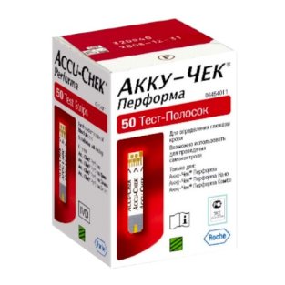 Тест-полоска для определения глюкозы Акку-Чек Перформа №50 - 1