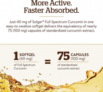 Куркумін SOLGAR (Солгар) для здоров'я cуглобів, серця та міцного імунітету флакон , капсули 30 шт - 3