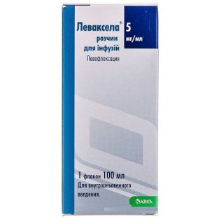 Леваксела розчин для інфузій 5 мг/мл флакон 100мл №1 - 2
