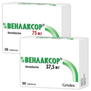 Венлаксор таблетки по 37,5 мг № 30 (10х3) у блістерах - 1