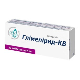 Глімепірид-КВ таблетки 4мг №30 - 1