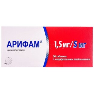 Аріфам 1.5мг/5 мг таблетки з модифікованим вивільненням №30 - 1