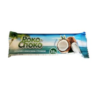 Батончик Roko-choko кокосовая стружка глазированный кондитерской глазурью 35г - 1