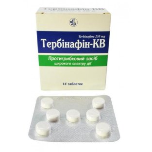 Тербінафін-КВ таблетки 250мг №14 - 1