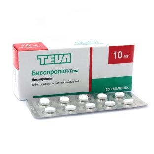 Бисопролол-Тева таблетки 10 мг №30 - 1