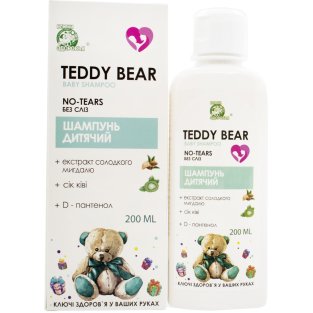 Шампунь дитячий без сліз Teddy bear молоко/мед 200мл - 1