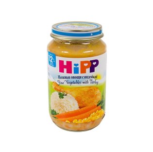 Пюре HIPP Ніжні овочі з рисом та індичкою 220г - 2