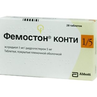 Фемостон Конті таблетки вкриті оболонкою 1 мг + 5 мг №28 - 1