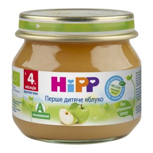 HIPP Пюре фруктовое Первое детское яблоко 125г - 1