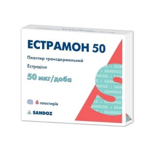 Естрамон 50 трансдермальний пластир 4мг.20 кв.см.№6 - 1